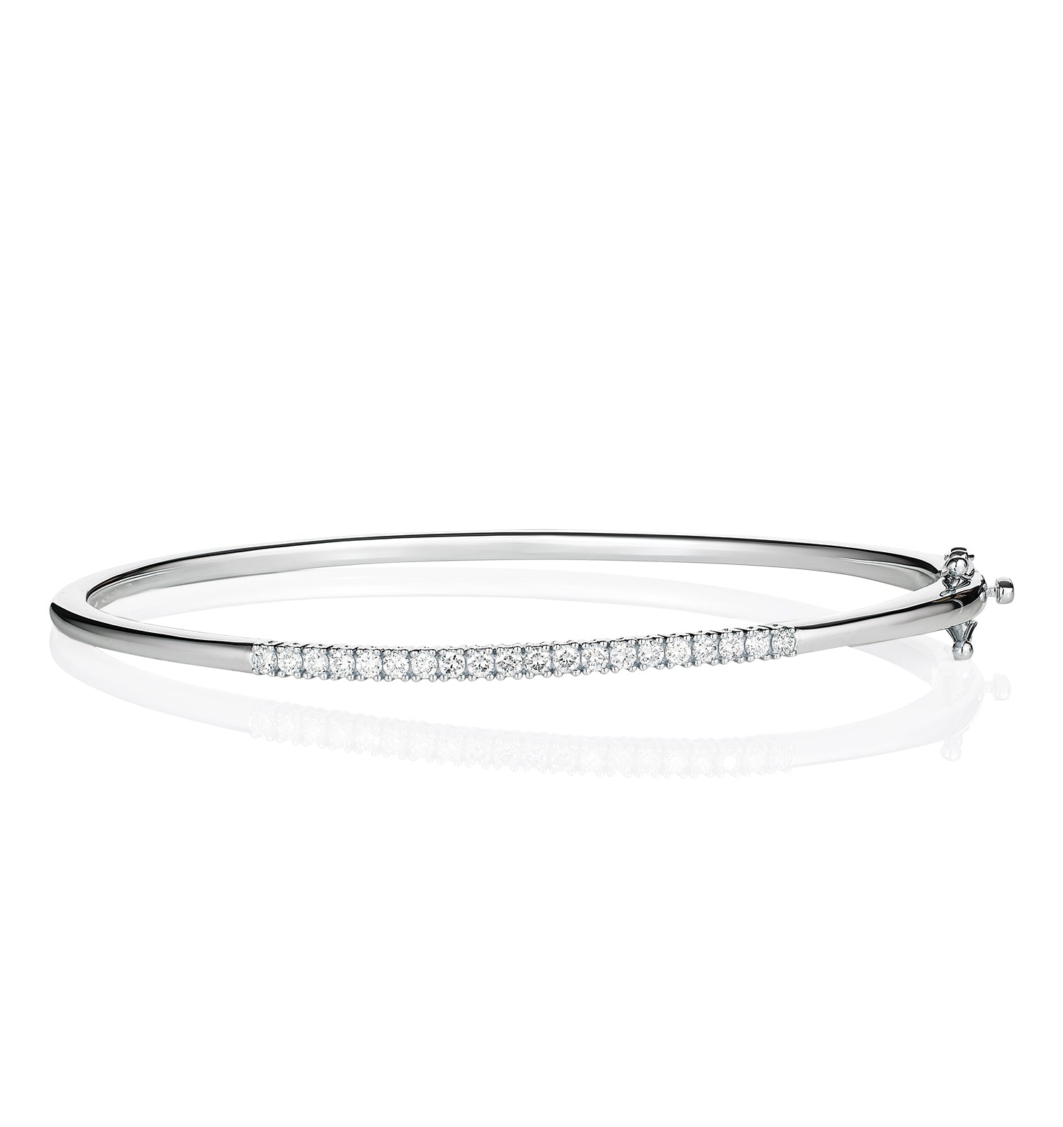 0.50ct Lab Diamond Eternity Bangle H/Si Quality Set in 925 Sterling Silver